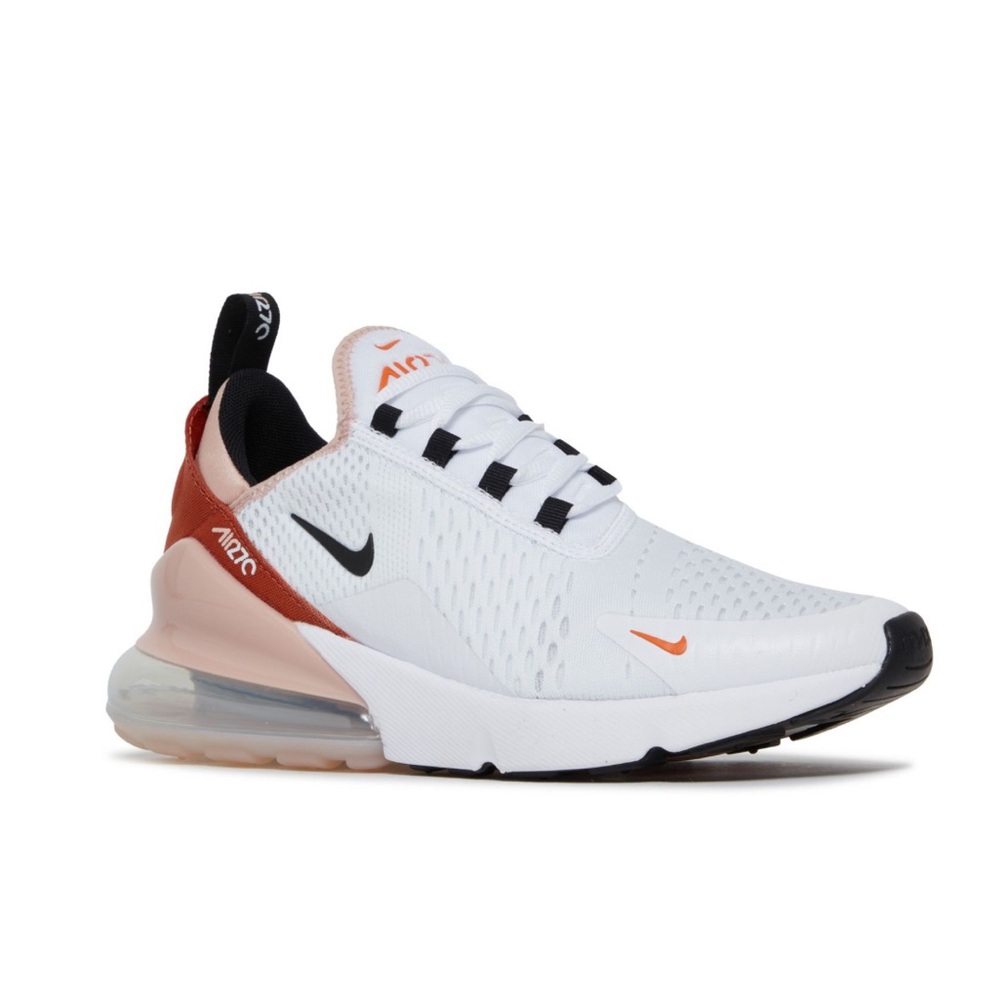Nike Air Max 270 White and Orange Accents